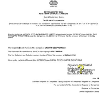 Certificate of Incorporation